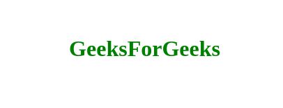 Geeks4Geeks in green.