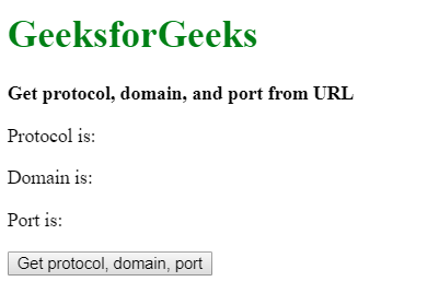 Get protocol, domain, and port from url.